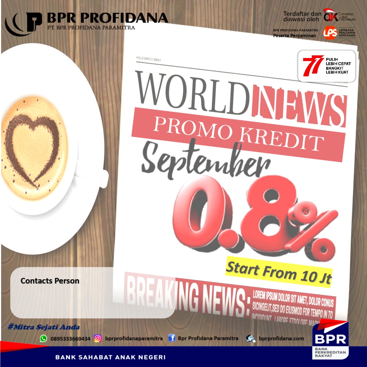 PROMO KREDIT MURAH 0,8 SEPTEMBER CERIA